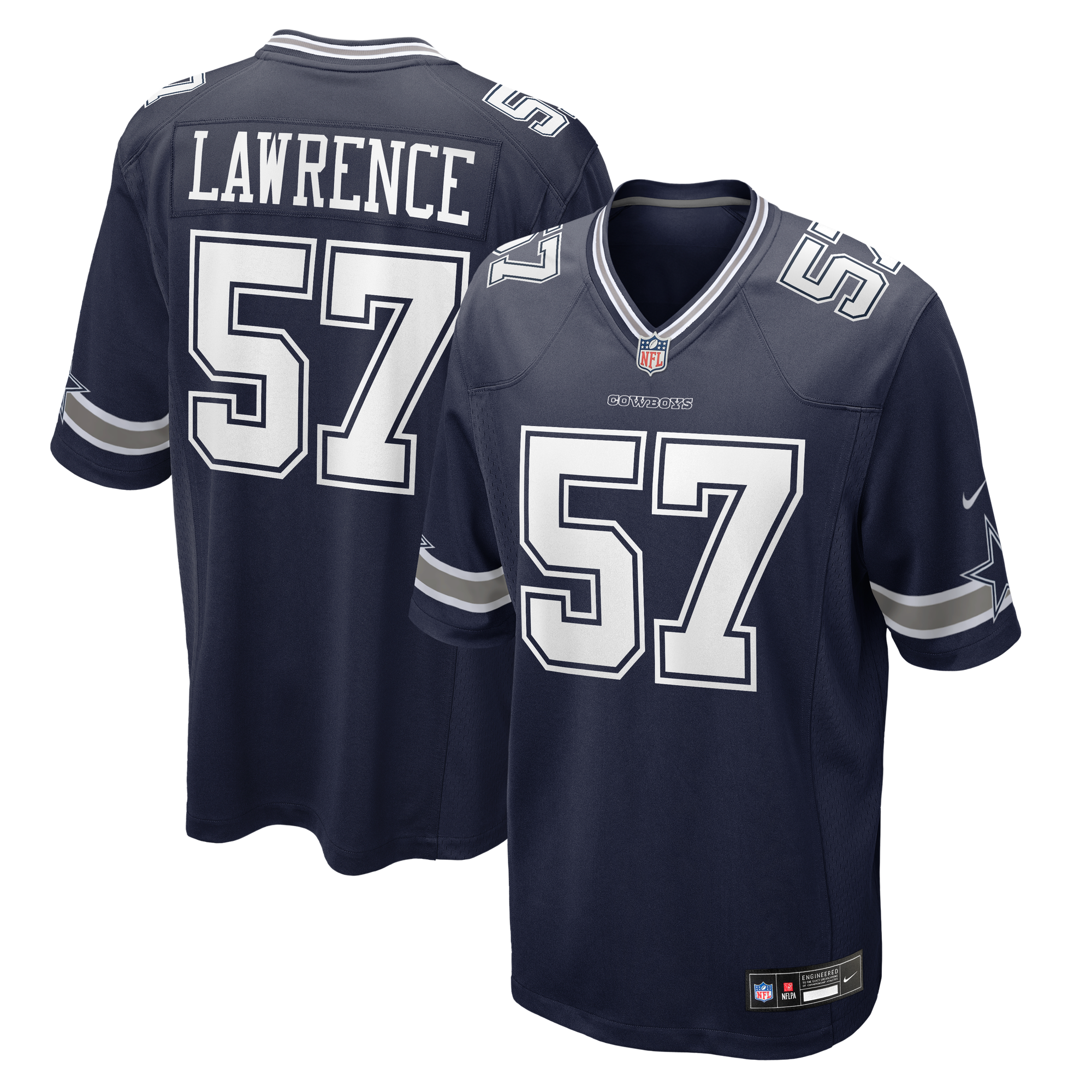 Camiseta Nike Game de la 1ª equipación del Dallas Cowboys - Azul marino - Malachi Lawrence - Hombre