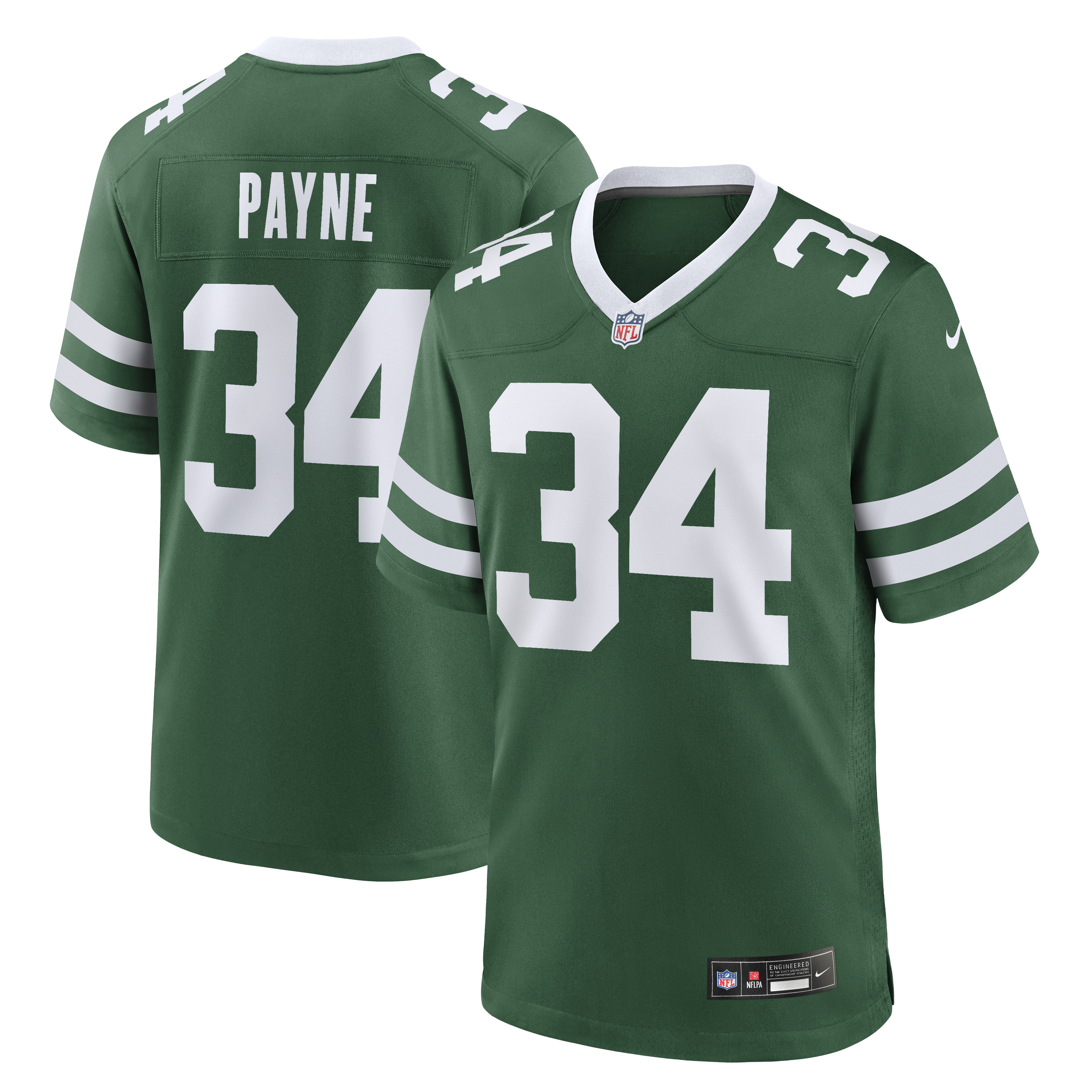 Men's Nike VJ Payne Legacy Green New York Jets Team Game Jersey