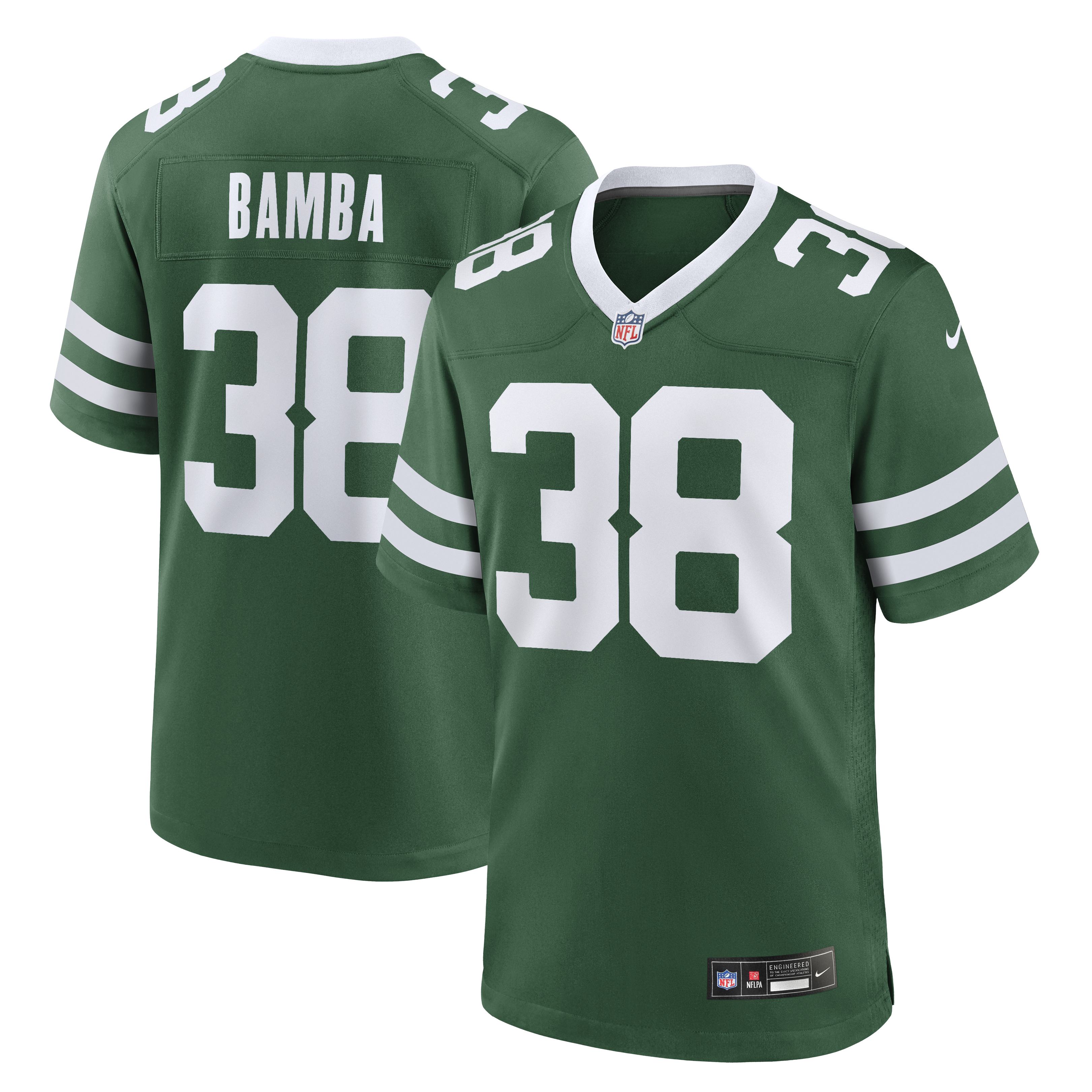 Men's Nike Mory Bamba Legacy Green New York Jets Team Game Jersey