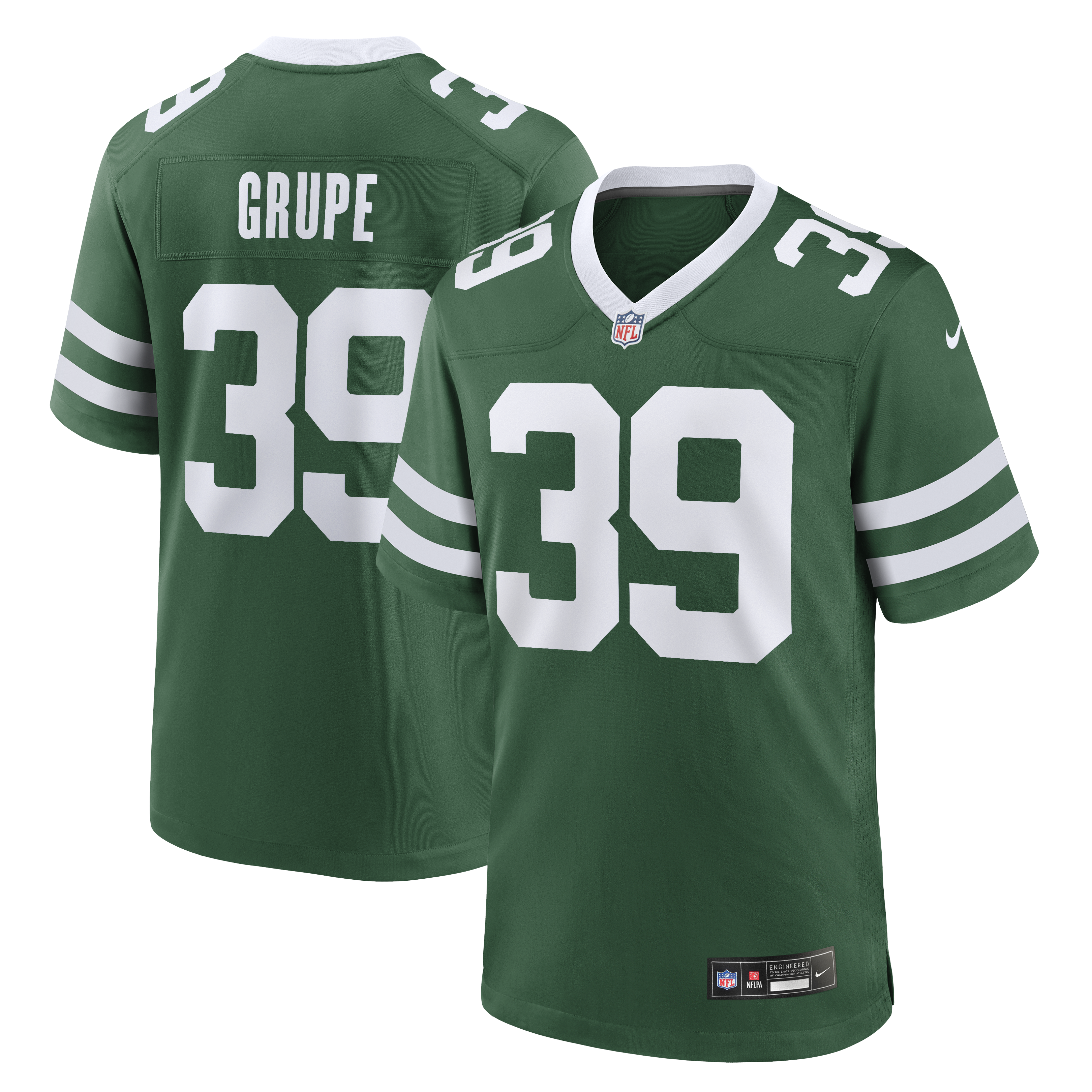 Men's Nike Blake Grupe Legacy Green New York Jets Team Game Jersey