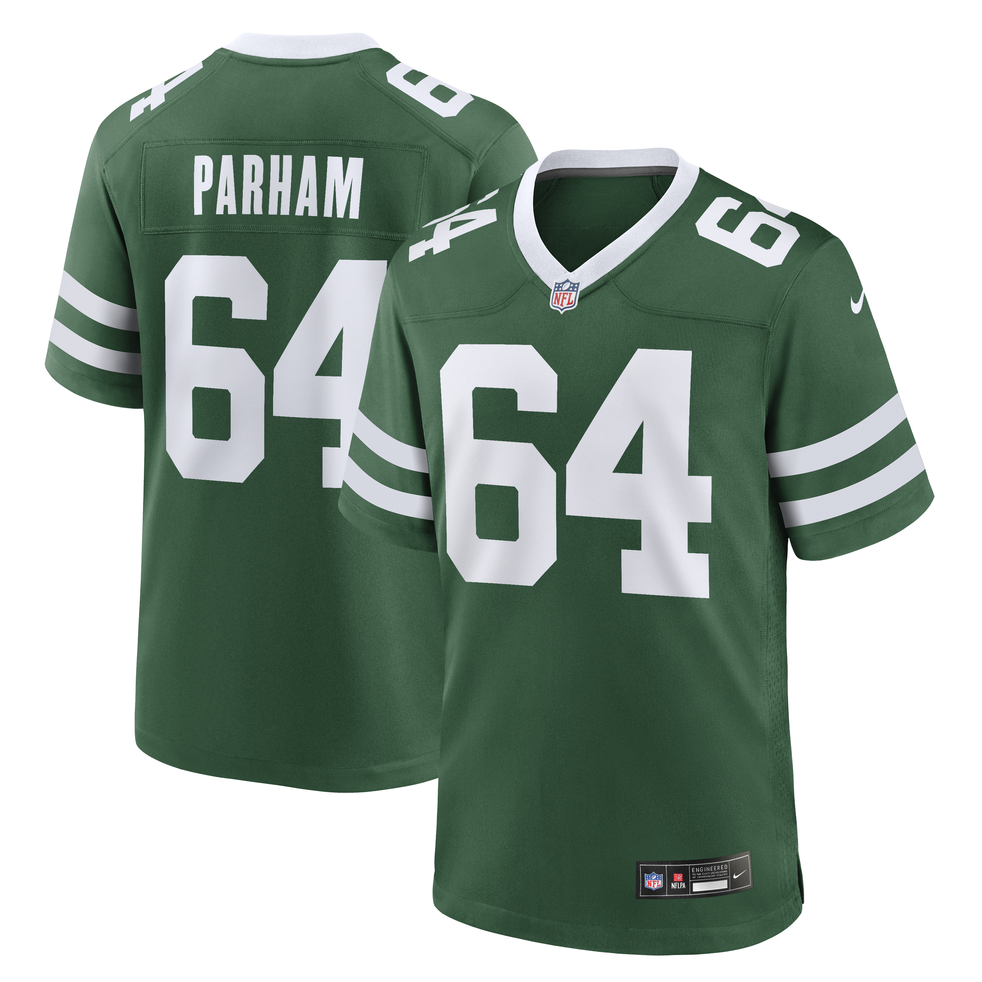 Men's Nike Dylan Parham Legacy Green New York Jets Team Game Jersey