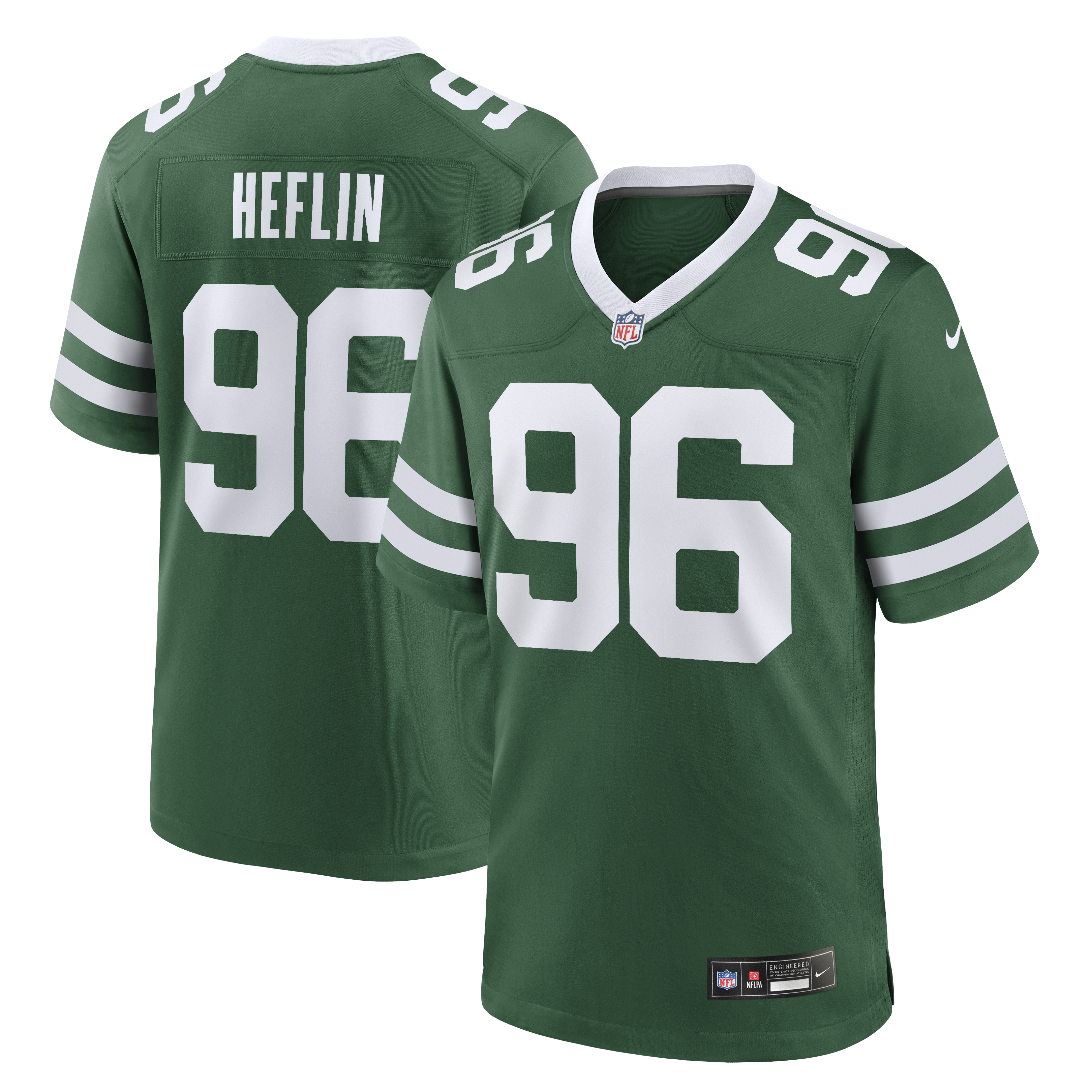Men's Nike Jack Heflin Legacy Green New York Jets Team Game Jersey