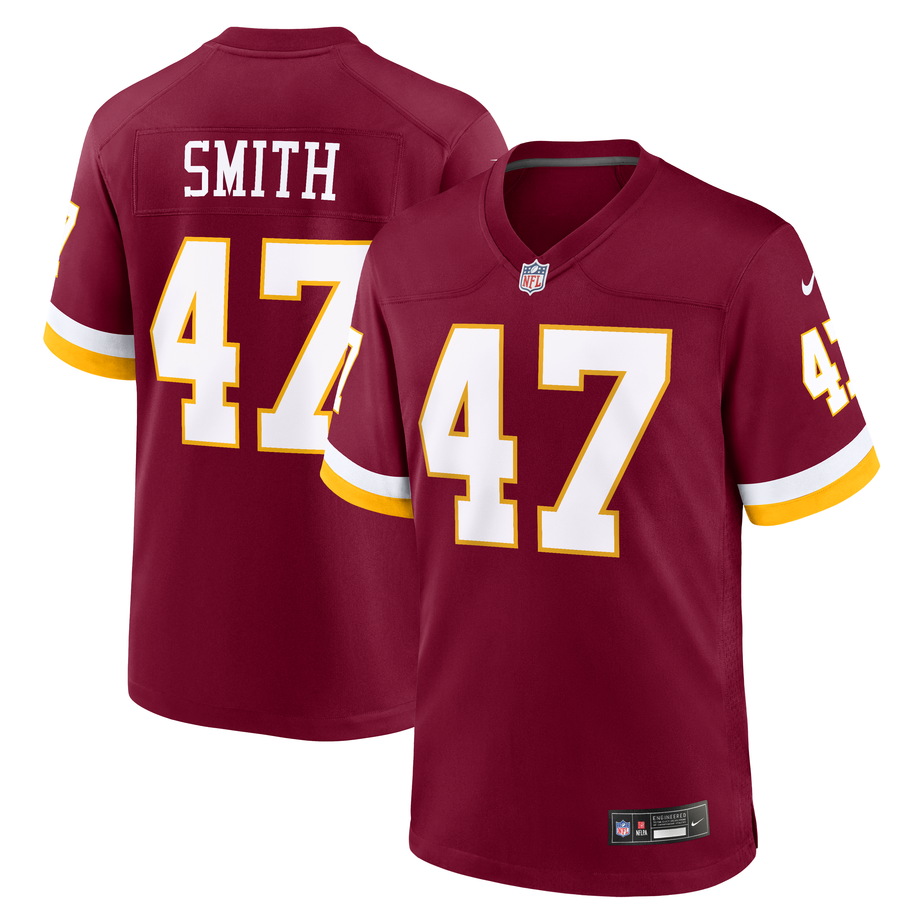Men's Nike Terell Smith Burgundy Washington Commanders Team Game Jersey