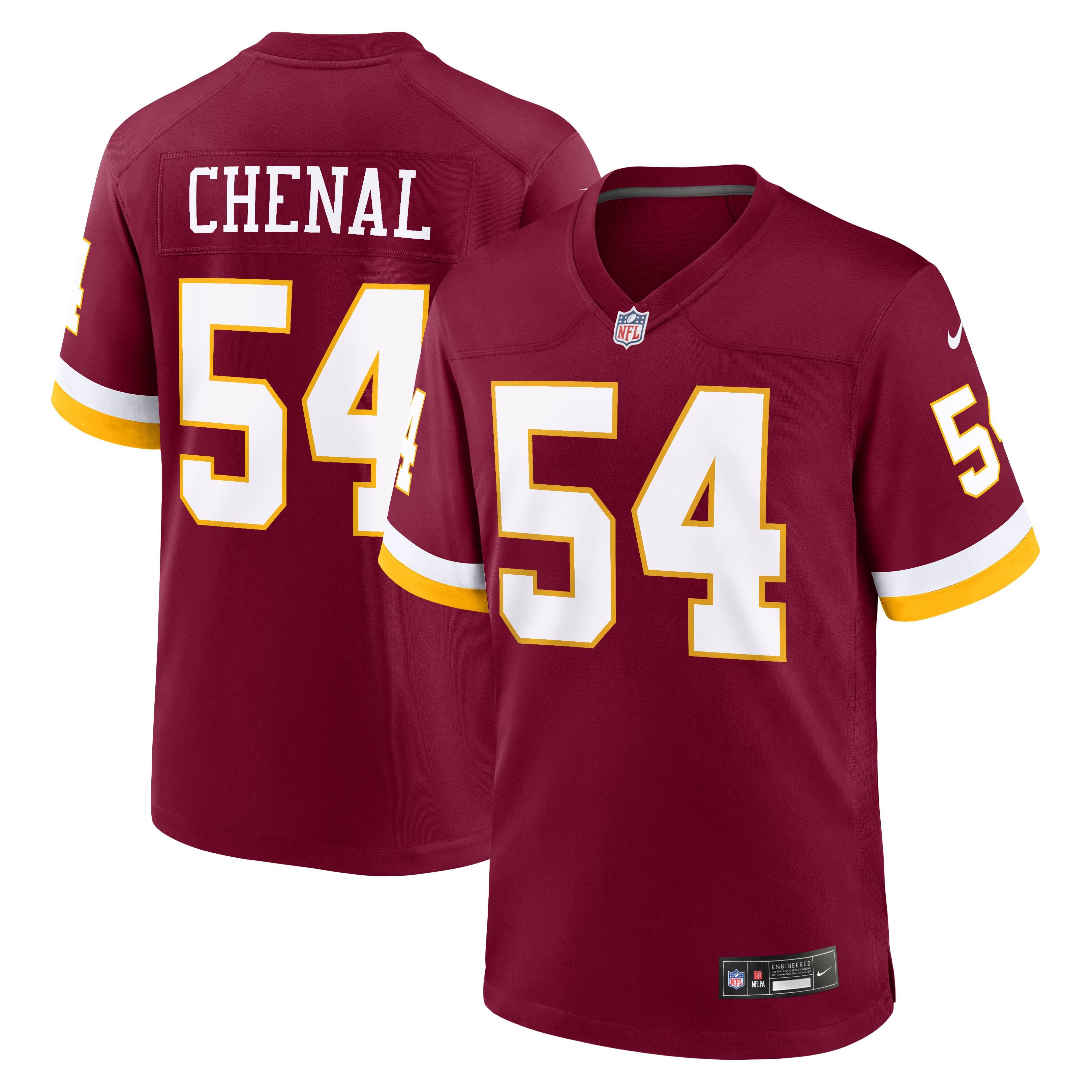 Men's Nike Leo Chenal Burgundy Washington Commanders Team Game Jersey