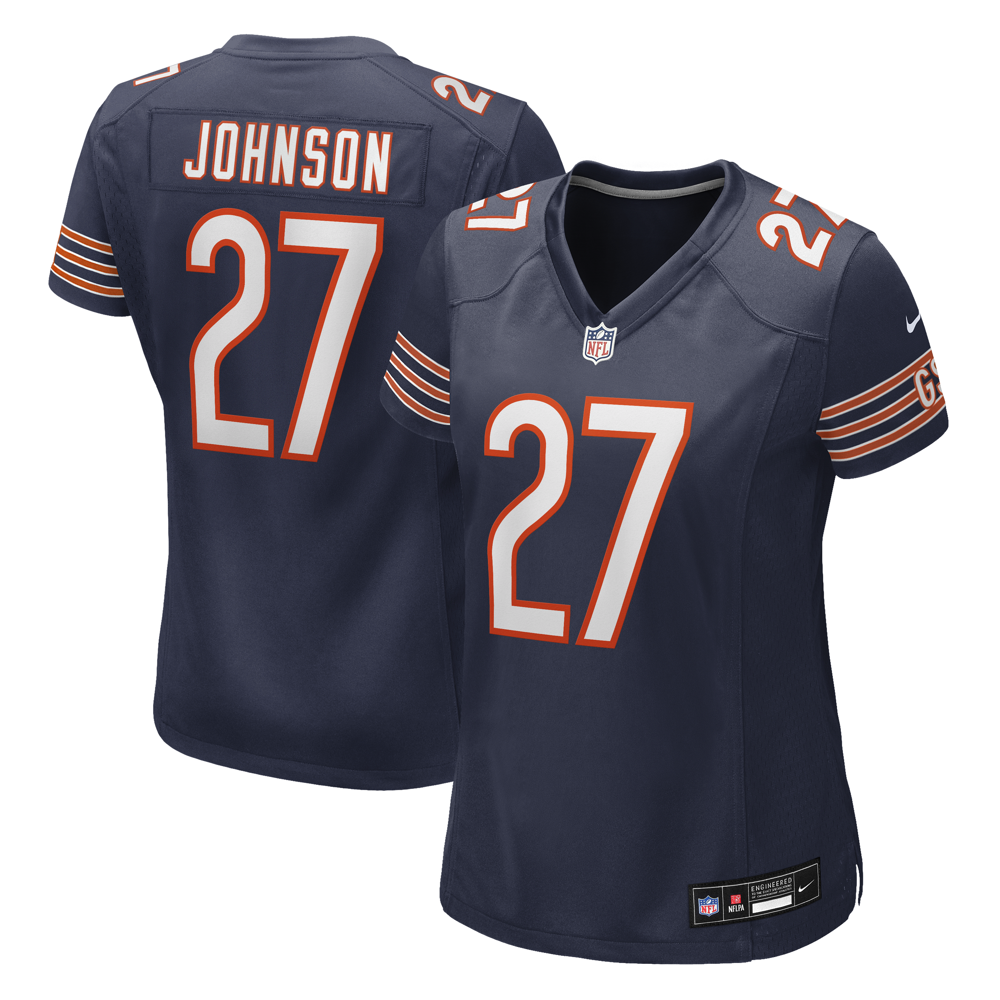Women's Nike Anthony Johnson Navy Chicago Bears Team Game Jersey