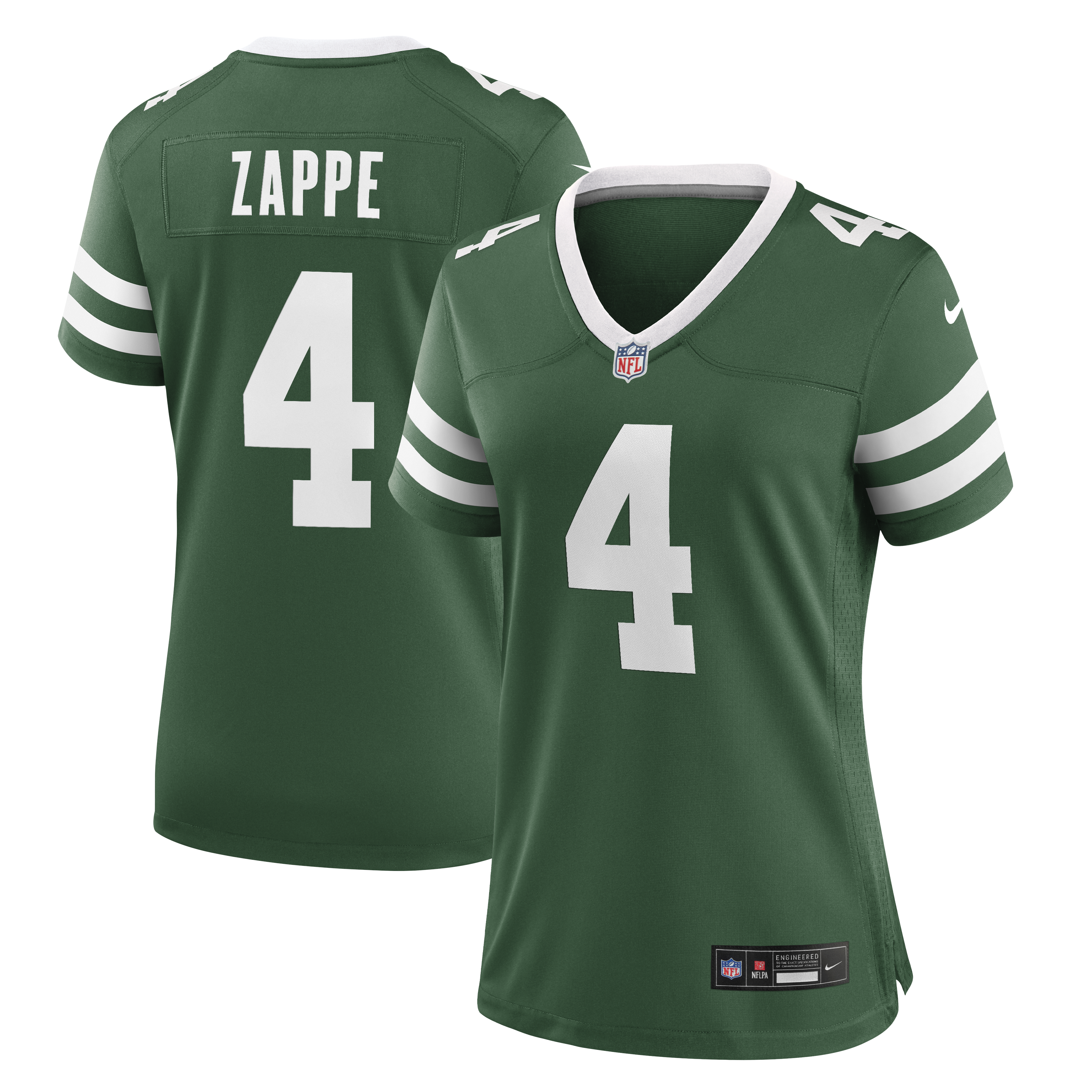 Women's Nike Bailey Zappe Legacy Green New York Jets Team Game Jersey