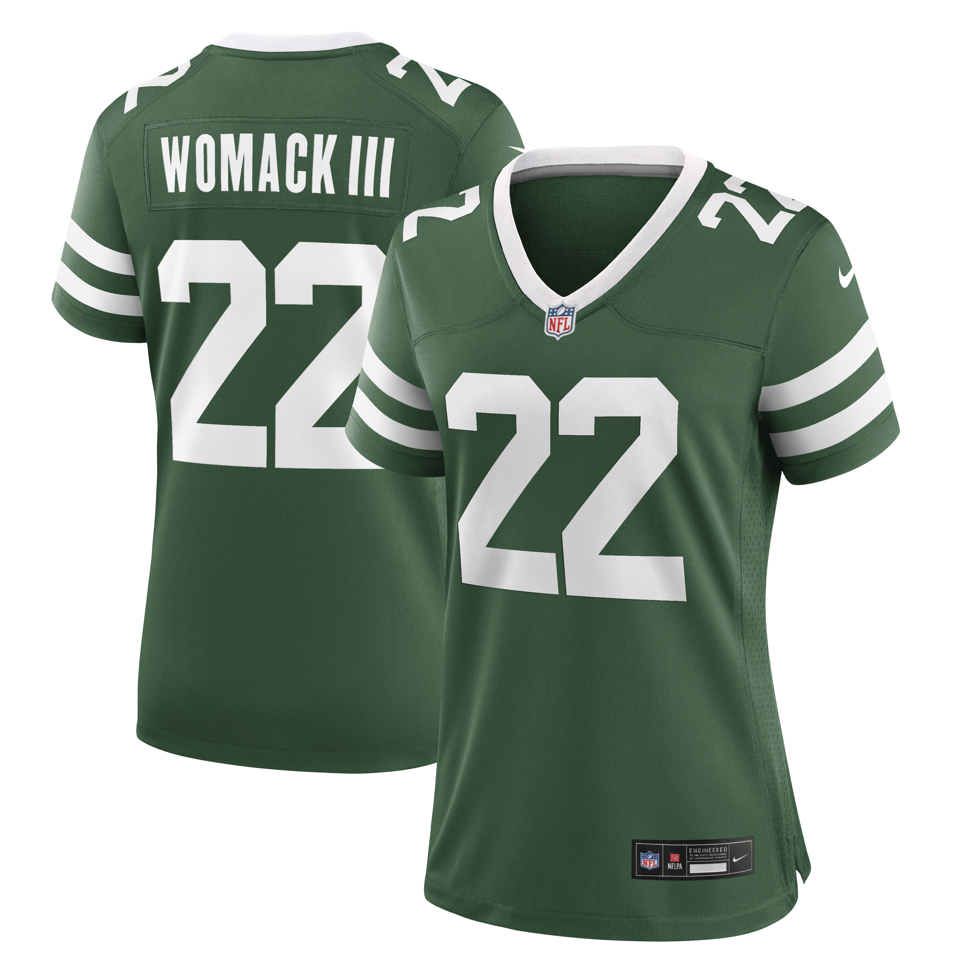 Women's Nike Samuel Womack III Legacy Green New York Jets Team Game Jersey
