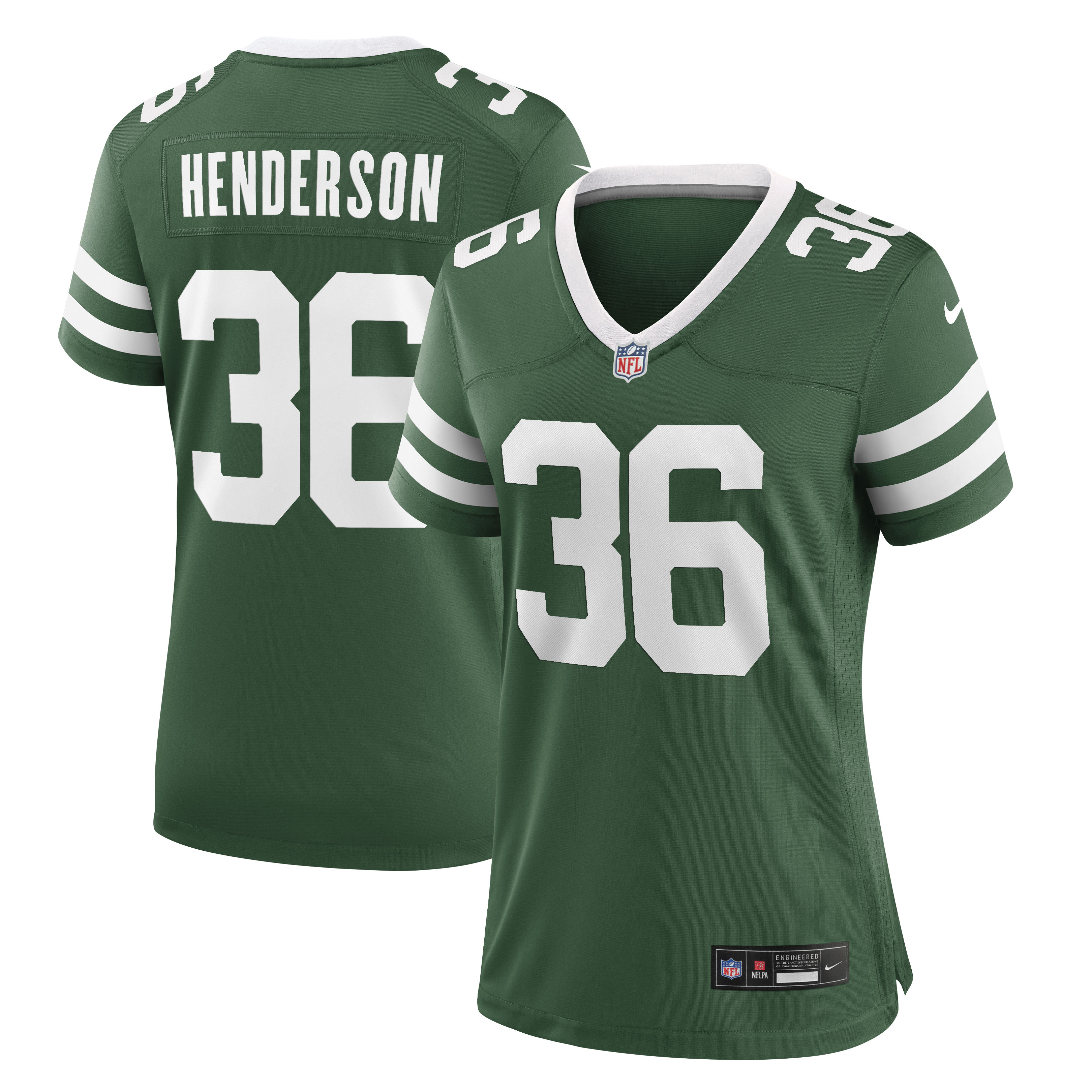 Women's Nike Al-Jay Henderson Legacy Green New York Jets Team Game Jersey