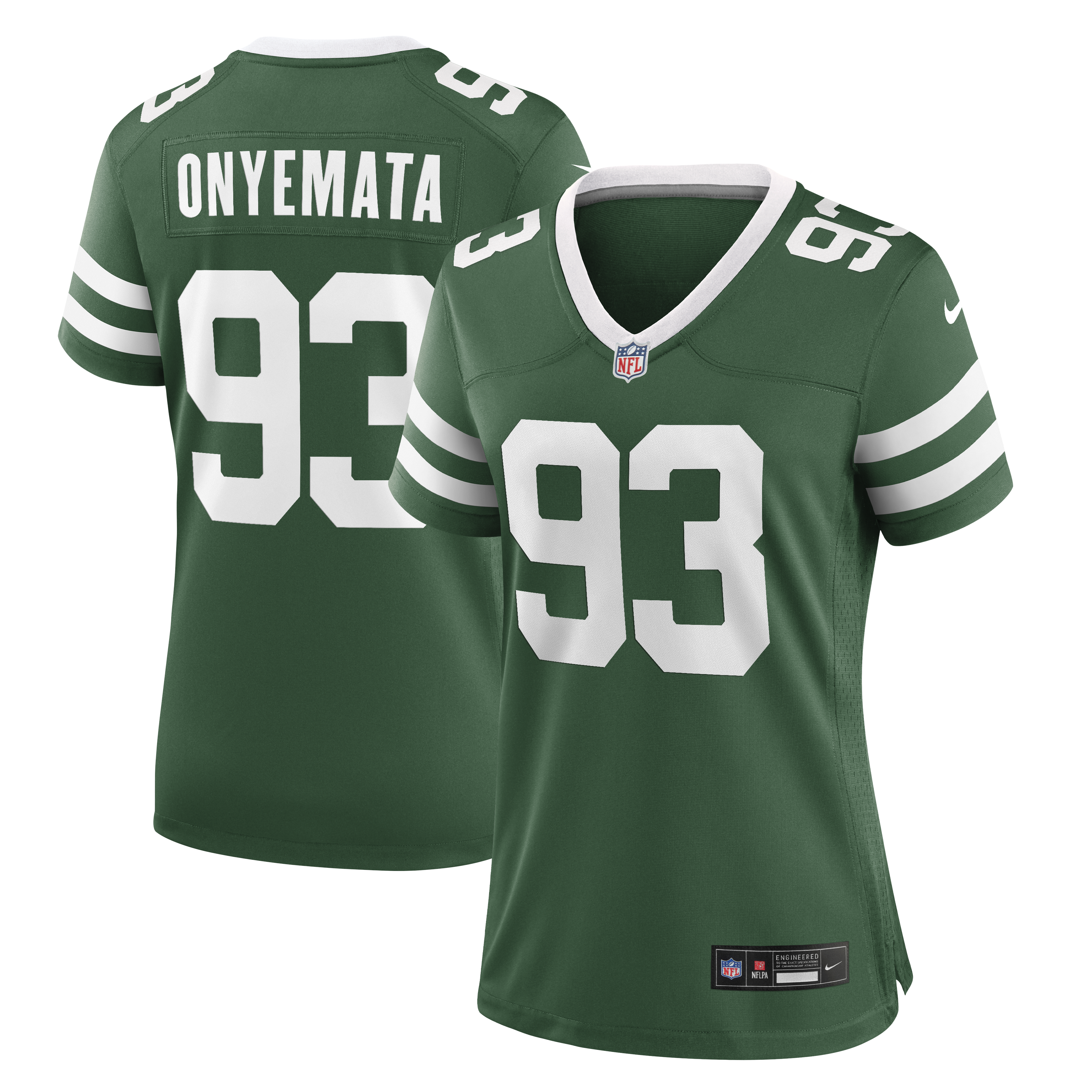 Women's Nike David Onyemata Legacy Green New York Jets Team Game Jersey