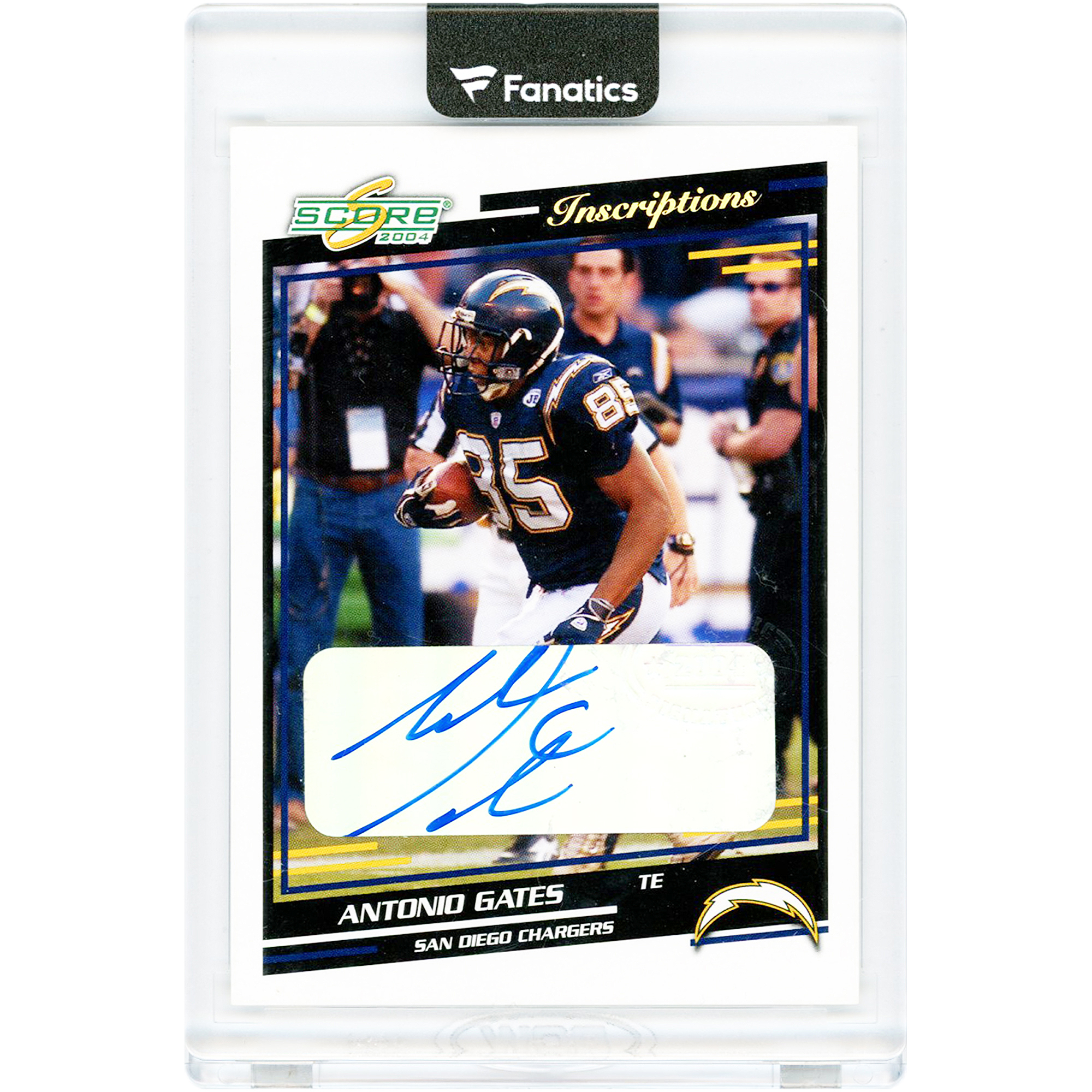 Antonio Gates San Diego Chargers Autographed 2004 Donruss/Playoff Score Inscriptions #265 Card