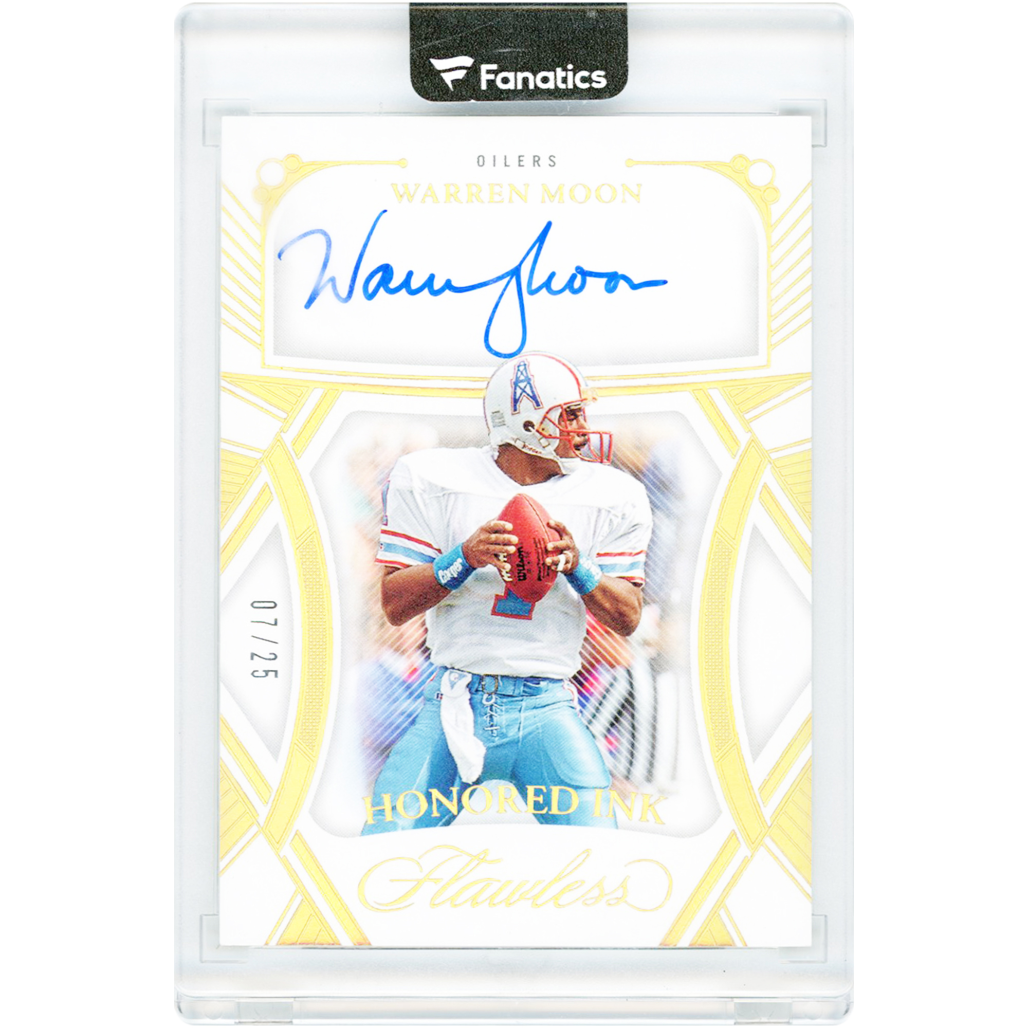 Warren Moon Houston Oilers Autographed 2024 Panini Flawless Honored Ink #H1-WMN #7/25 Card