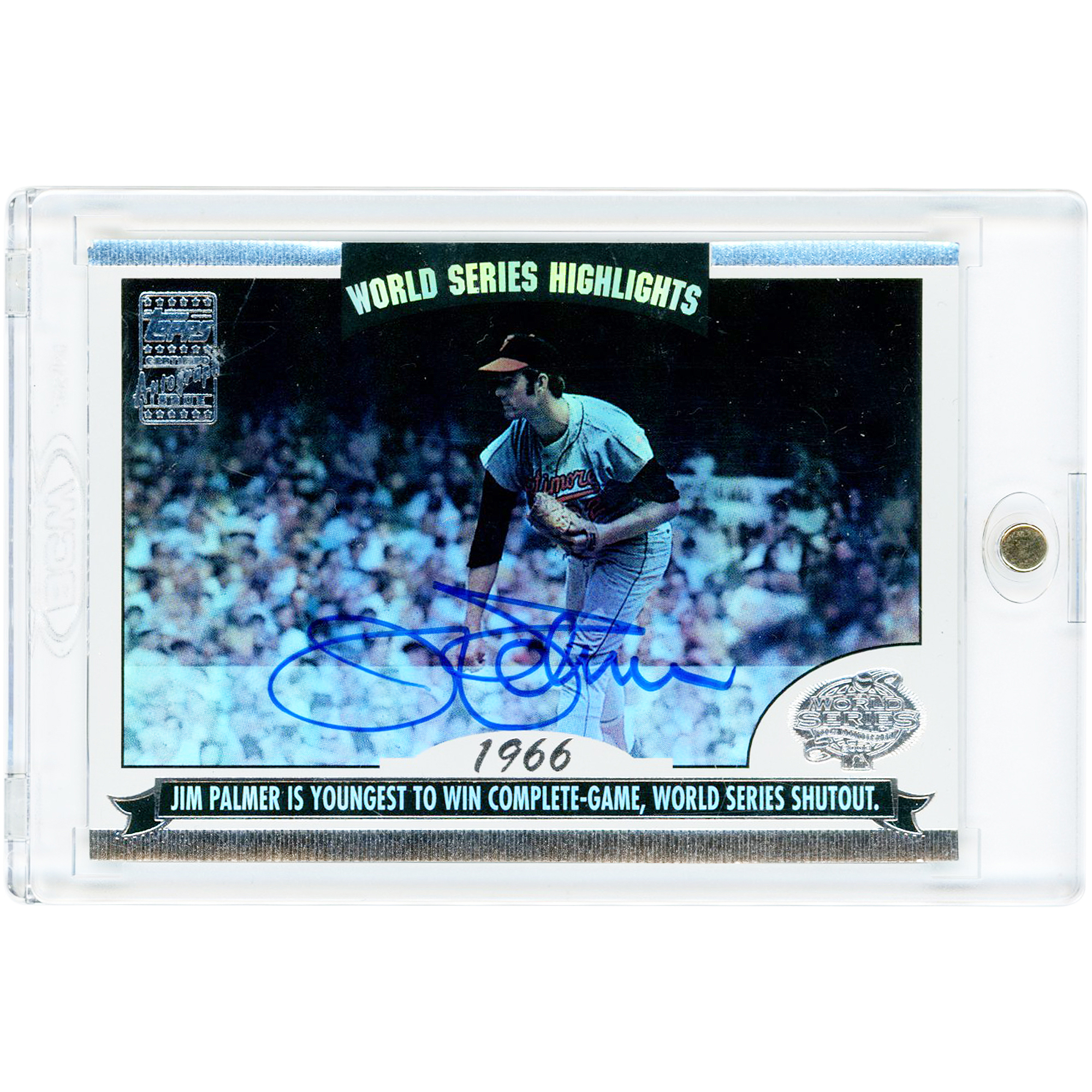 Jim Palmer Baltimore Orioles Autographed 2003 Topps World Series Highlights #WSA-JP Card