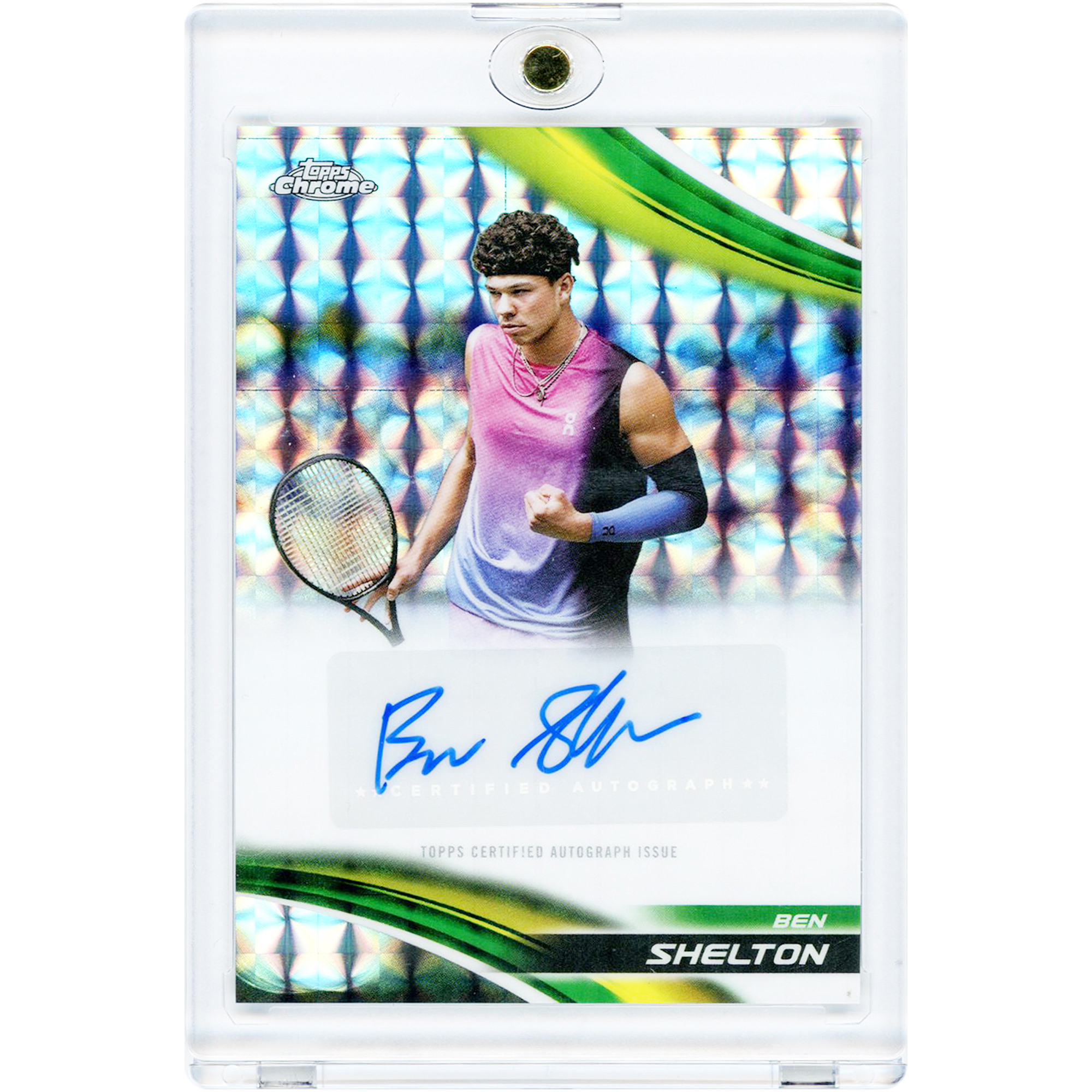 Ben Shelton Autographed 2025 Topps Chrome Tennis #CA-BSN Card