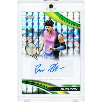 Ben Shelton Autographed 2025 Topps Chrome Tennis #CA-BSN Card