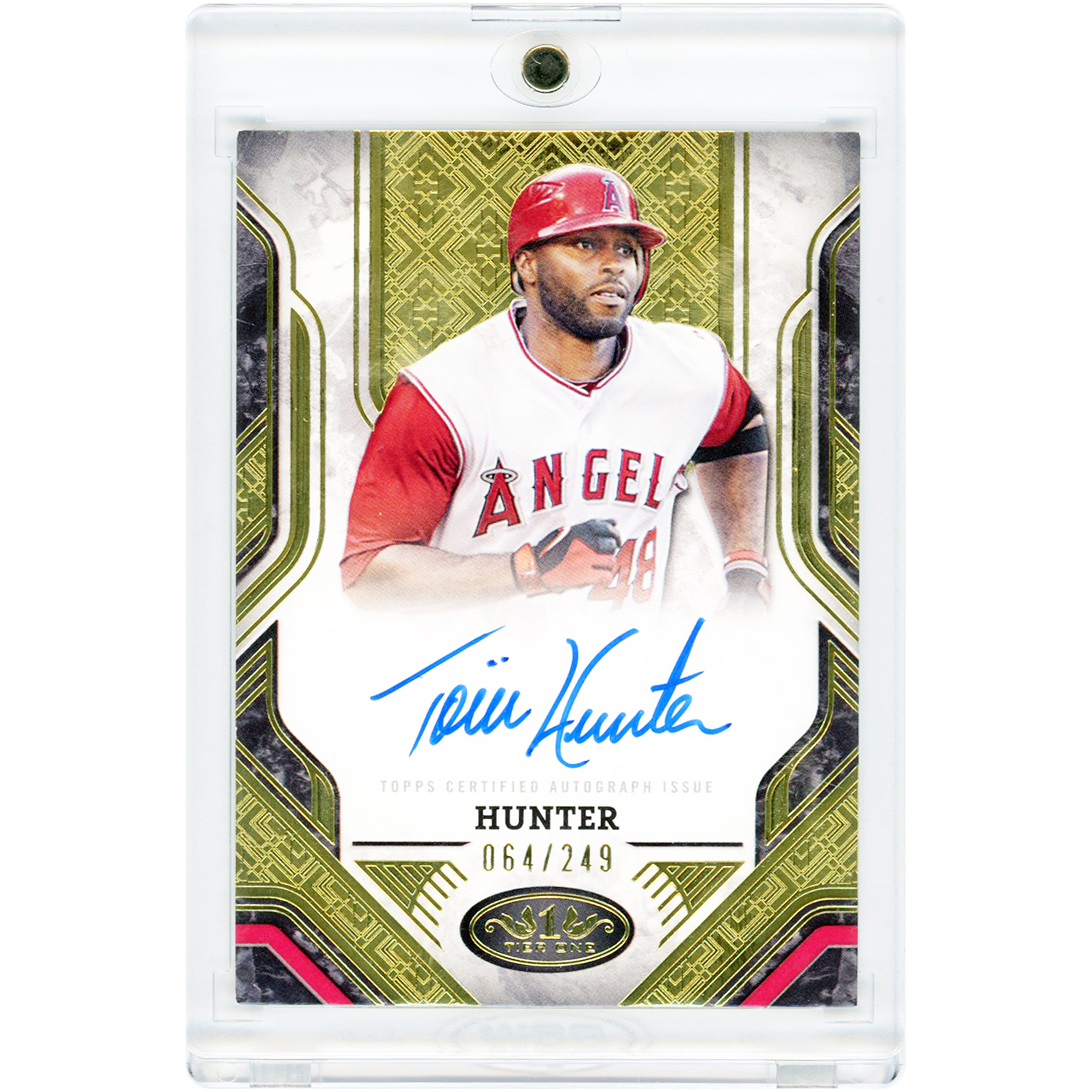 Torii Hunter Los Angeles Angels Autographed 2025 Topps Tier One Prime Performers #PPA-TH #64/249 Card