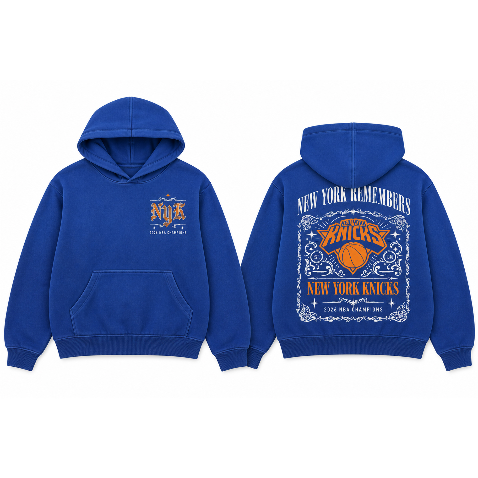 Unisex The Wild Collective  Blue New York Knicks 2026 NBA Finals Champions NYK Hoodie