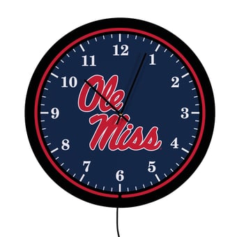 "Ole Miss Rebels 18"" Lighted Round LED Wall Clock"