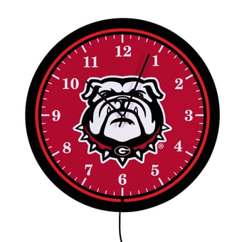 "Georgia Bulldogs 18"" Lighted Round LED Wall Clock"
