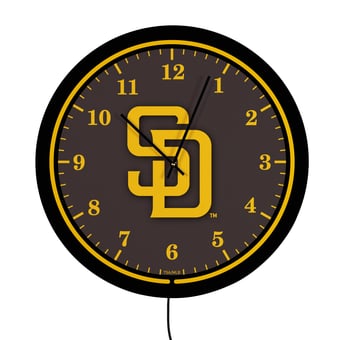 "San Diego Padres 18"" Lighted Round LED Wall Clock"