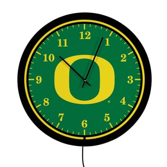 "Oregon Ducks 18"" Lighted Round LED Wall Clock"