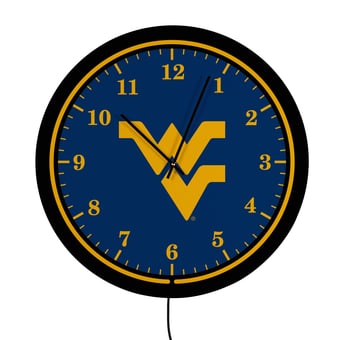 "West Virginia Mountaineers 18"" Lighted Round LED Wall Clock"