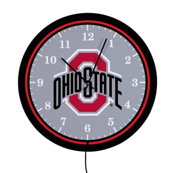 "Ohio State Buckeyes 18"" Lighted Round LED Wall Clock"