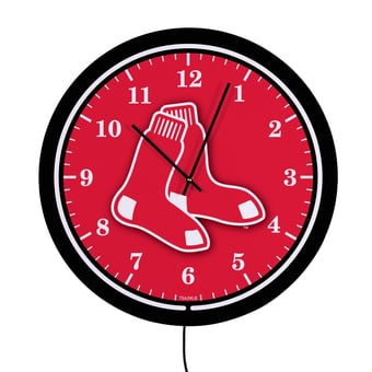 "Boston Red Sox 18"" Lighted Round LED Wall Clock"