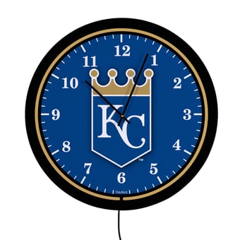 "Kansas City Royals 18"" Lighted Round LED Wall Clock"