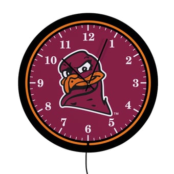 "Virginia Tech Hokies 18"" Lighted Round LED Wall Clock"