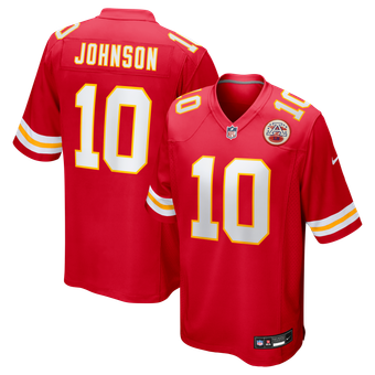 Men's Nike Emmett Johnson Red Kansas City Chiefs Team Game Jersey