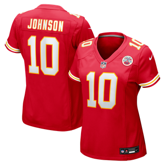 Women's Nike Emmett Johnson Red Kansas City Chiefs Team Game Jersey