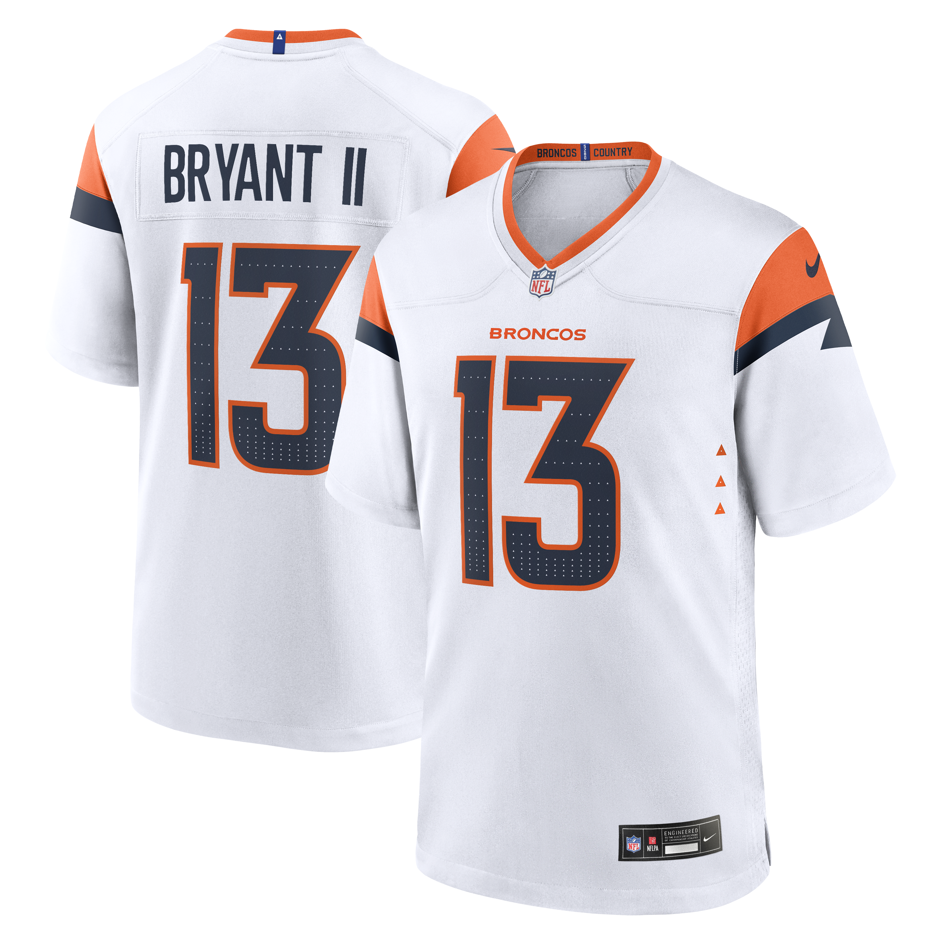 Men's Nike Pat Bryant White Denver Broncos Game Jersey