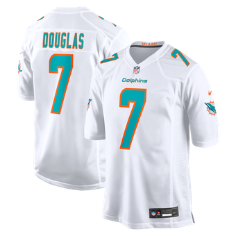 Men's Nike Caleb Douglas White Miami Dolphins Game Jersey