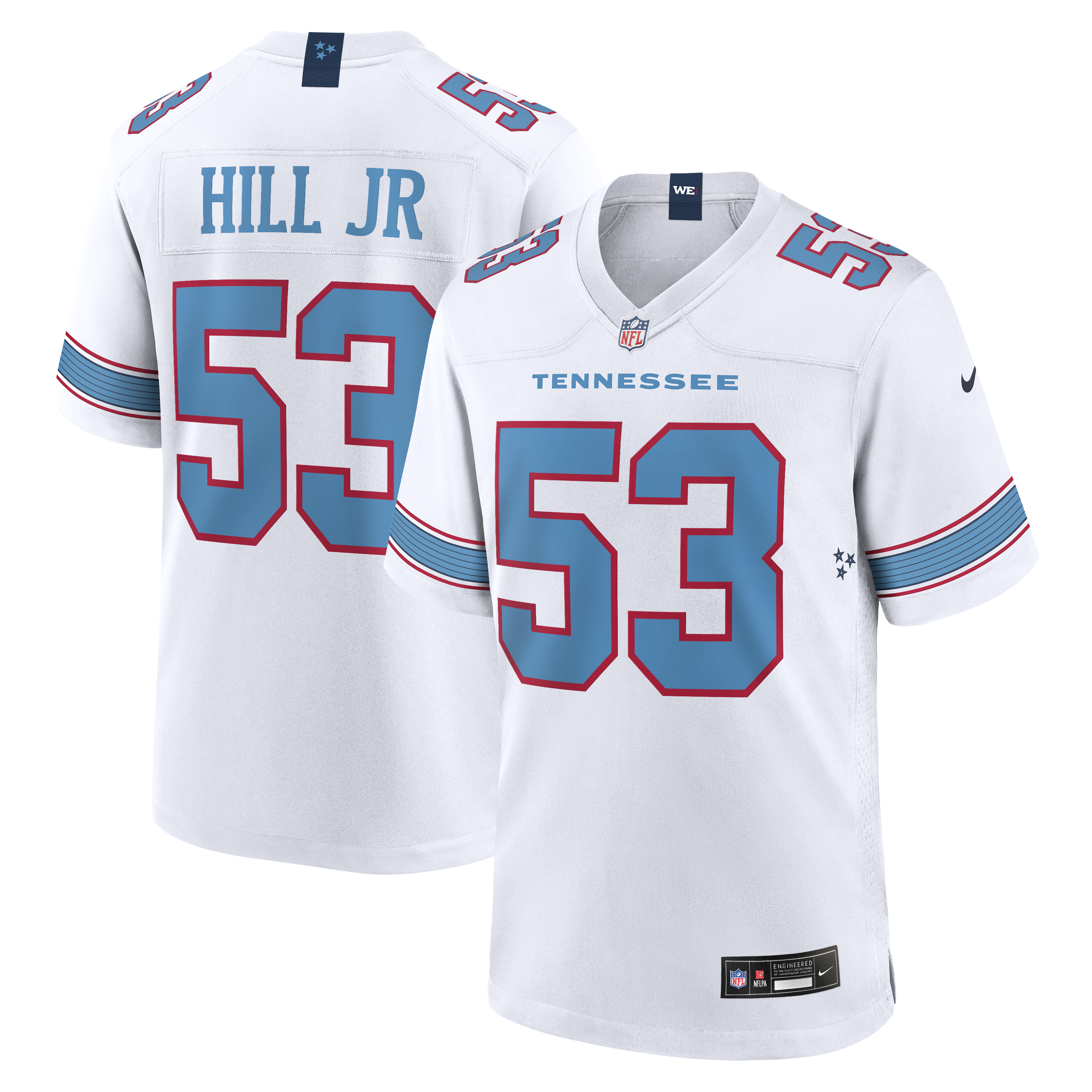 Men's Nike Anthony Hill Jr. White Tennessee Titans Game Jersey