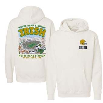 Unisex  Cream Notre Dame Fighting Irish Comfort Colors Stadium Fleece Hoodie