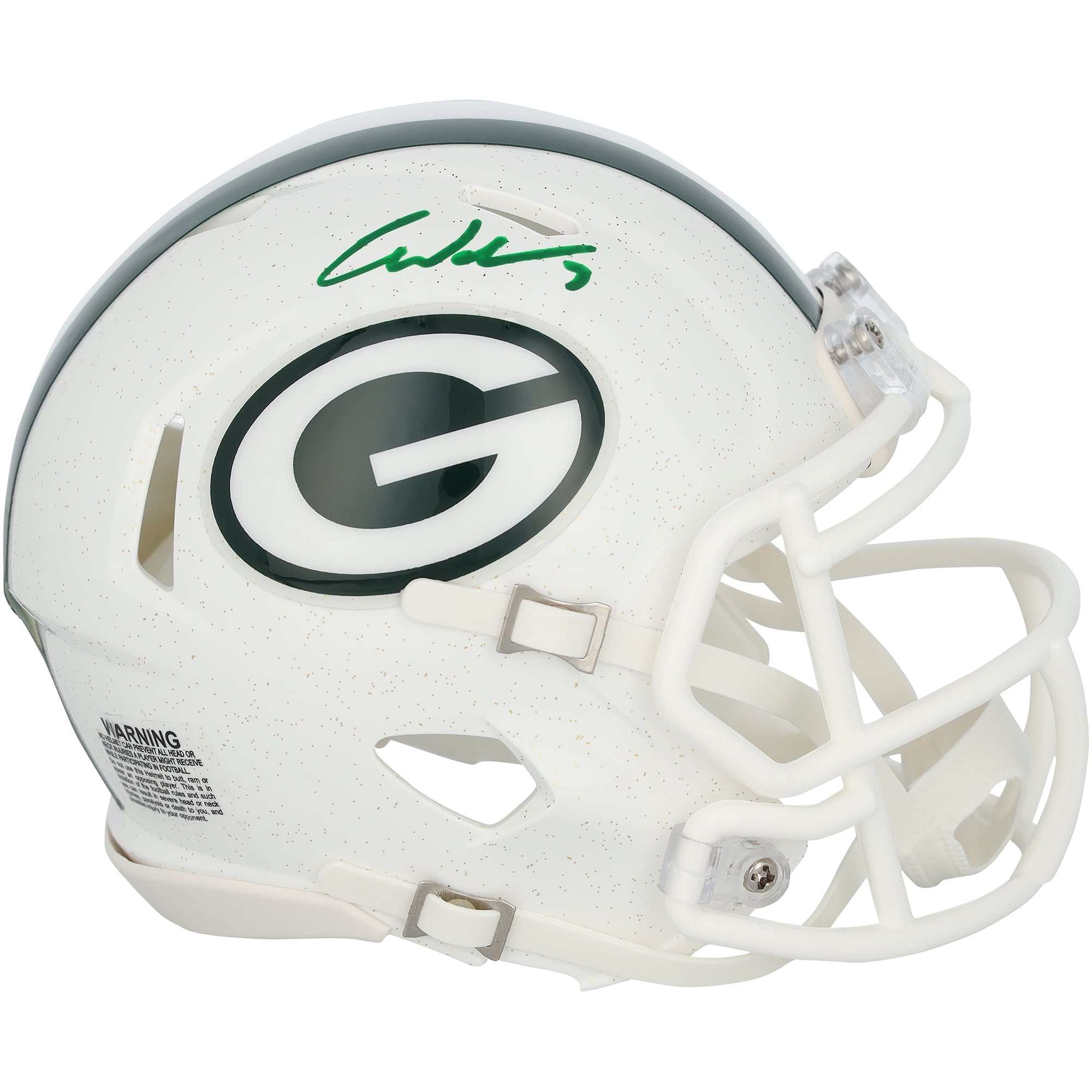Christian Watson Green Bay Packers Autographed Riddell 2024 Alternate Speed Mini Helmet