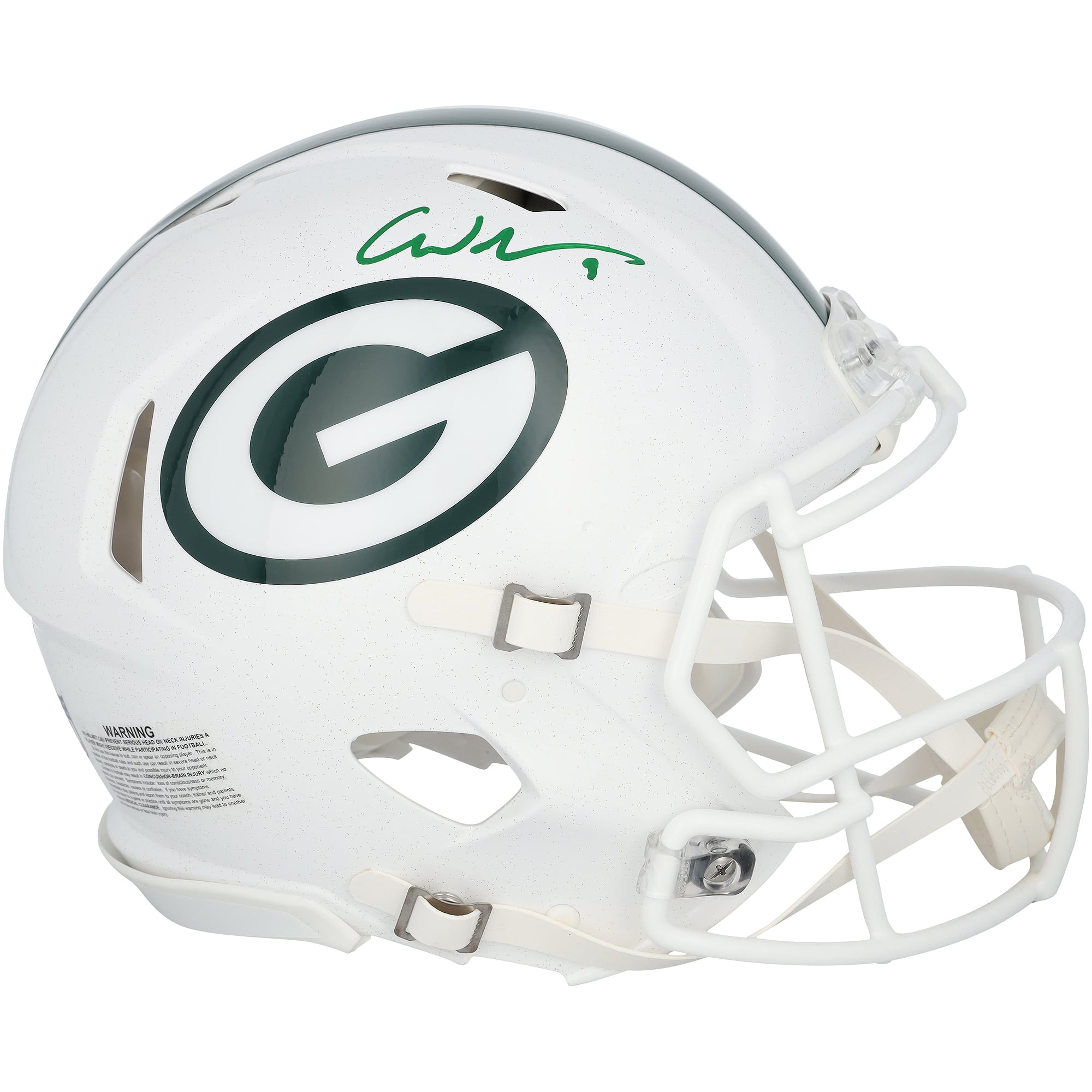Christian Watson Green Bay Packers Autographed Riddell 2024 Alternate Speed Authentic Helmet