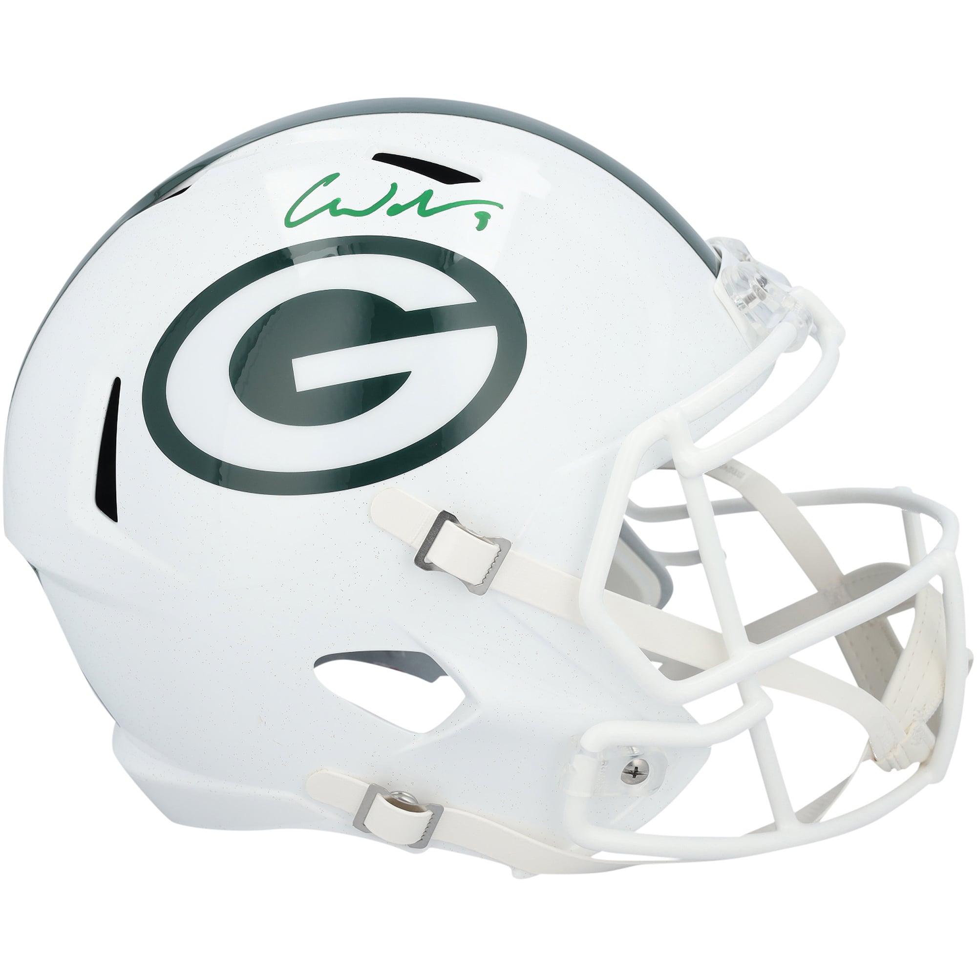 Christian Watson Green Bay Packers Autographed Riddell 2024 Alternate Speed Replica Helmet