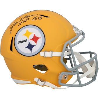 "Jack Ham Pittsburgh Steelers Autographed Riddell 2025 Alternate Speed Replica Helmet with ""HOF 88"" Inscription"