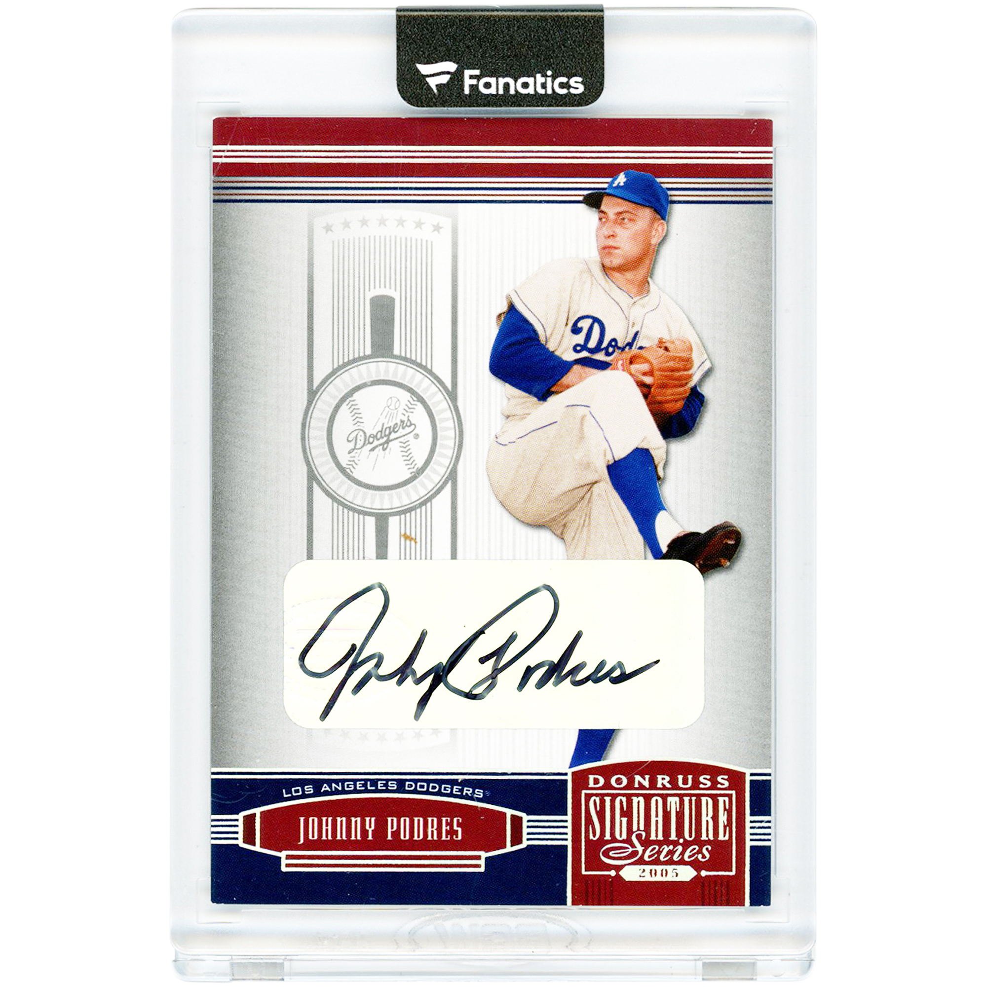 Johnny Podres Los Angeles Dodgers Autographed 2005 Donruss Signature Series #62 Card
