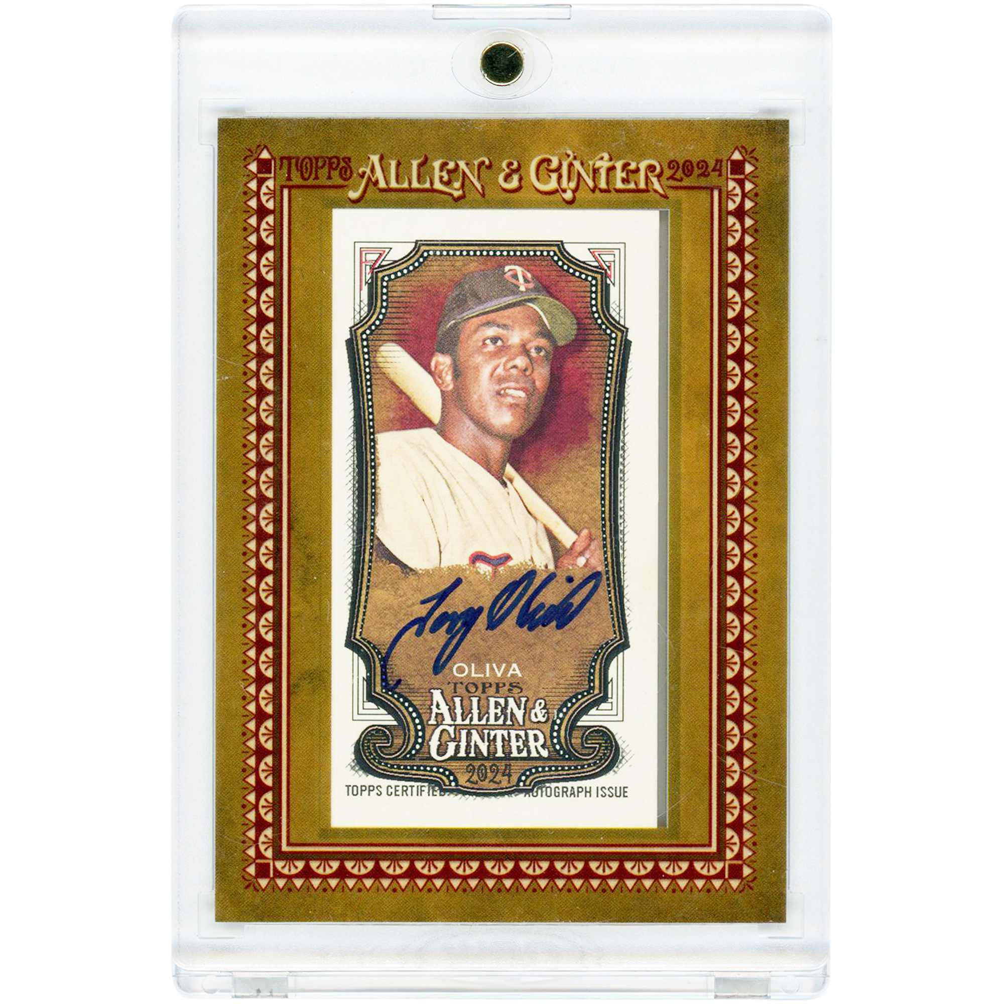 Tony Oliva Minnesota Twins Autographed 2024 Topps Allen & Ginter Mini #MA-TO Card. rookie card picture