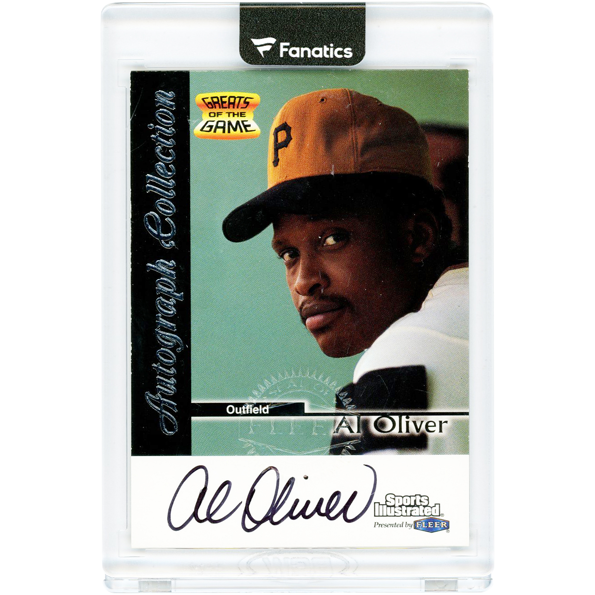 Al Oliver Pittsburgh Pirates Autographed 1999 Fleer Greats Of The Game #NNO Card. rookie card picture