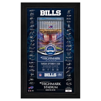 Highland Mint Buffalo Bills Highmark Stadium Inaugural Home Game 12" x 20" Signature Ticket Frame