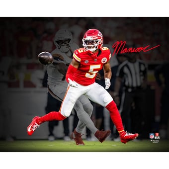 Mansoor Delane Kansas City Chiefs Autographed 8" x 10" Interception Spotlight Photograph