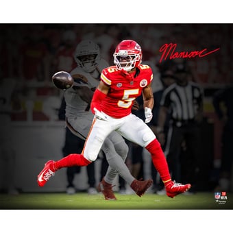 Mansoor Delane Kansas City Chiefs Autographed 16" x 20" Interception Spotlight Photograph