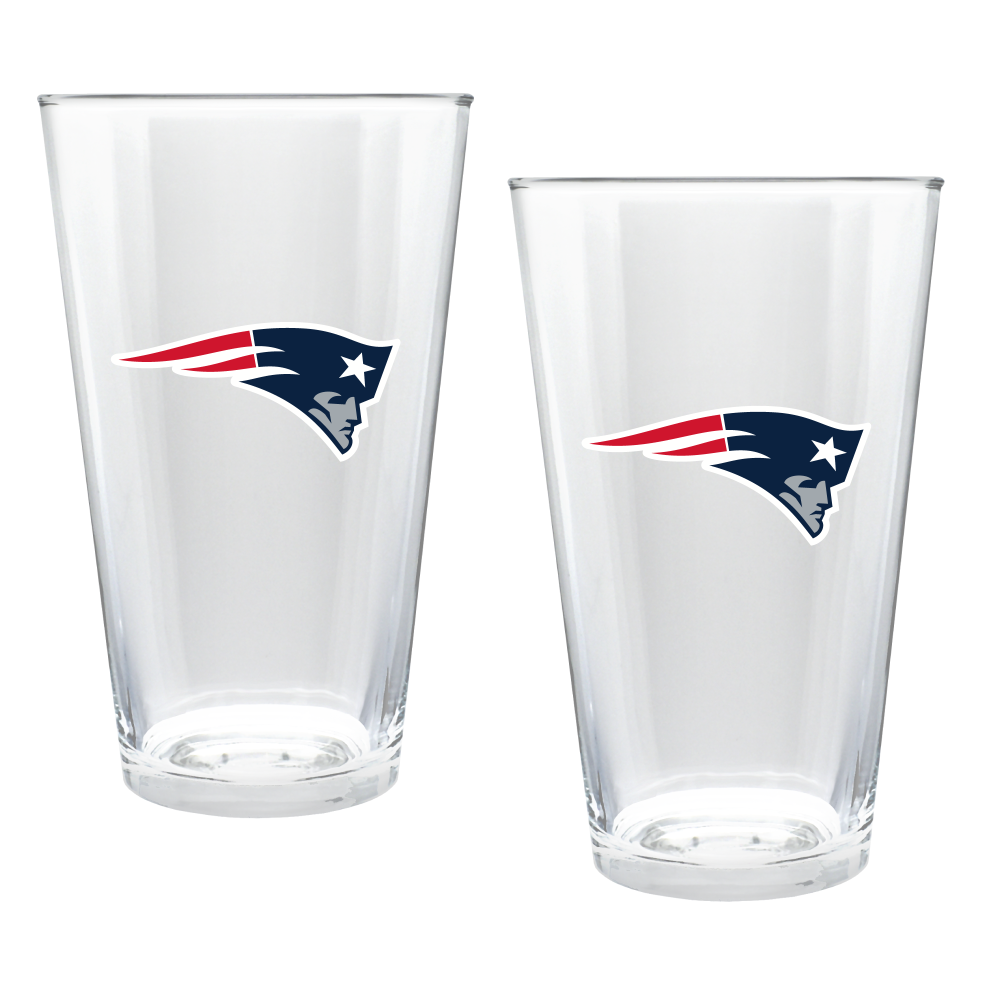 New England Patriots Two-Piece 16oz. Double Play Pint Glass Set