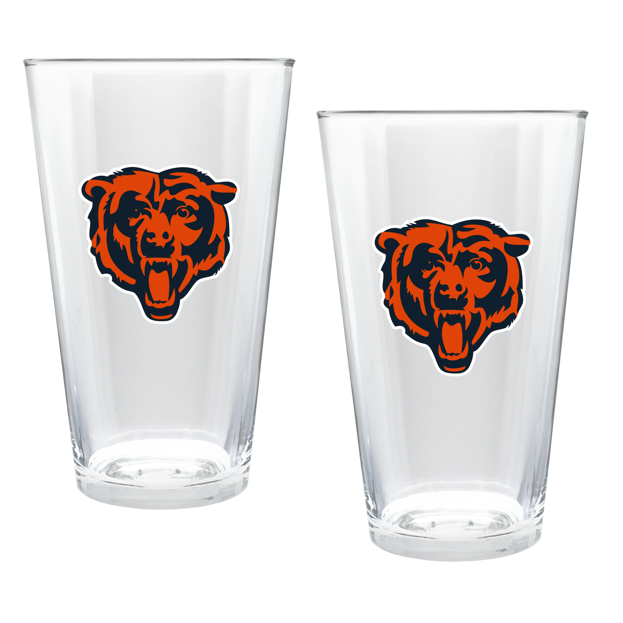 Chicago Bears Two-Piece 16oz. Double Play Pint Glass Set