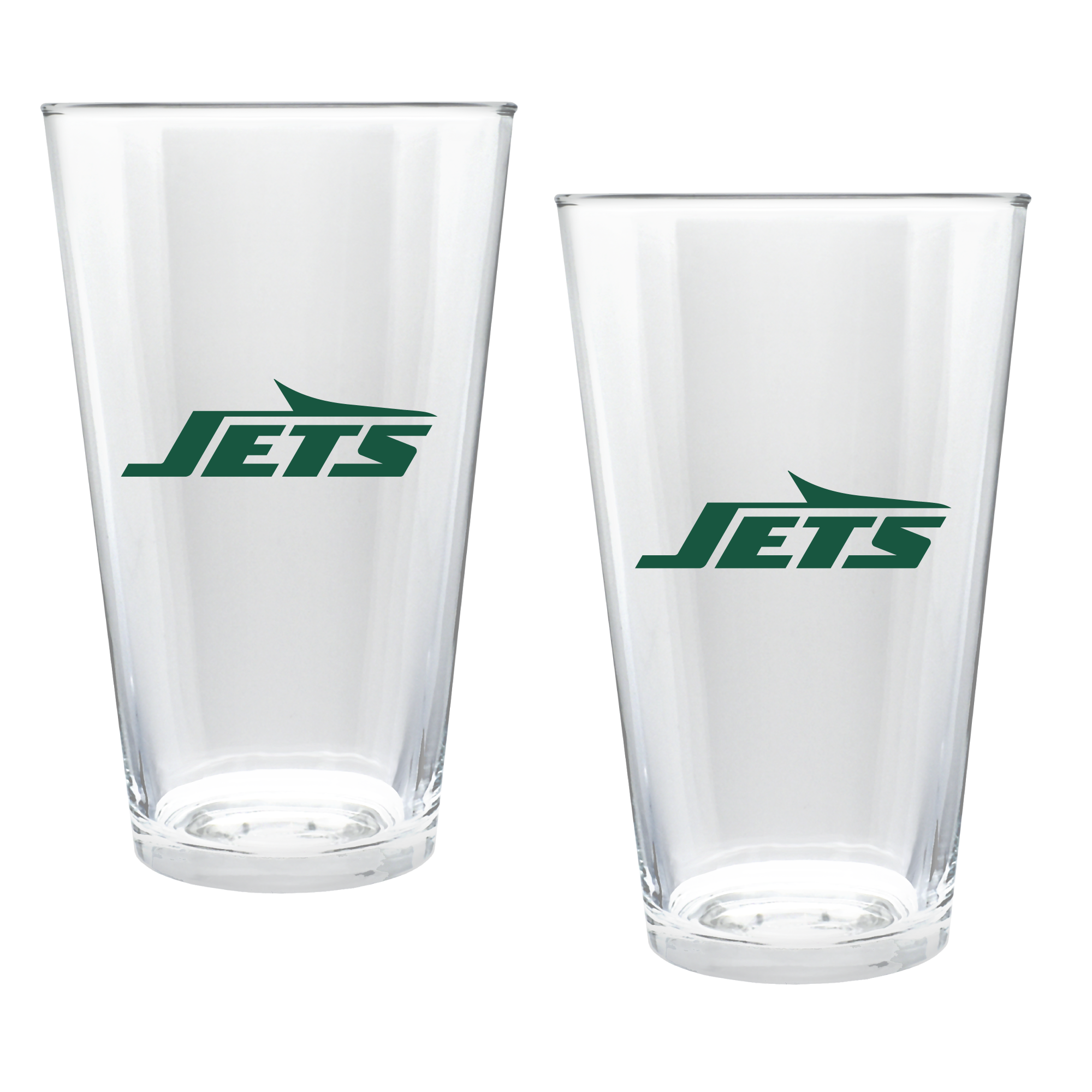 New York Jets Two-Piece 16oz. Double Play Pint Glass Set