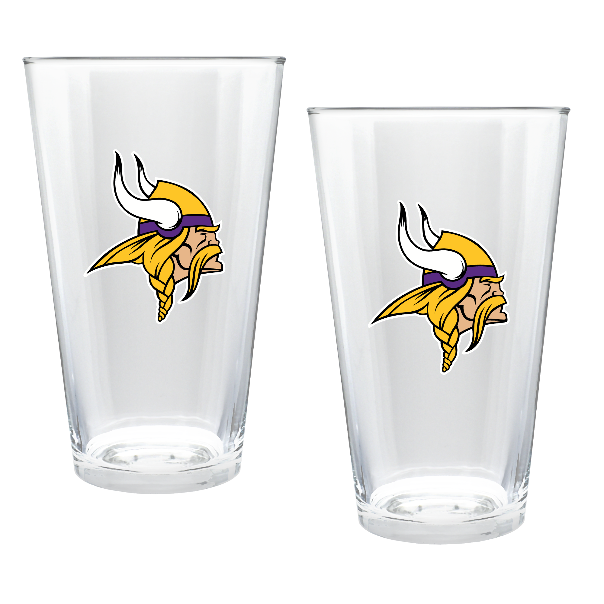 Minnesota Vikings Two-Piece 16oz. Double Play Pint Glass Set