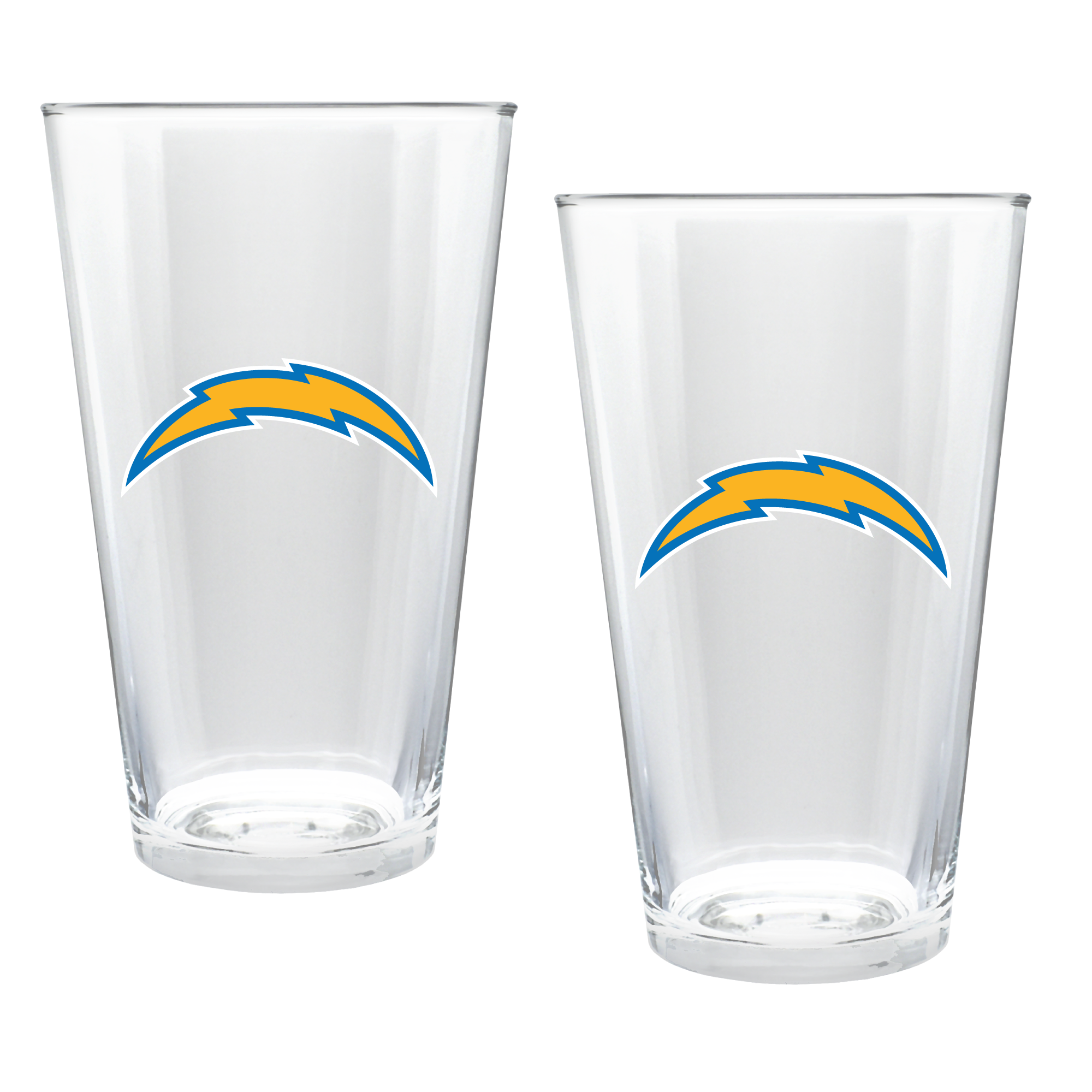 Los Angeles Chargers Two-Piece 16oz. Double Play Pint Glass Set